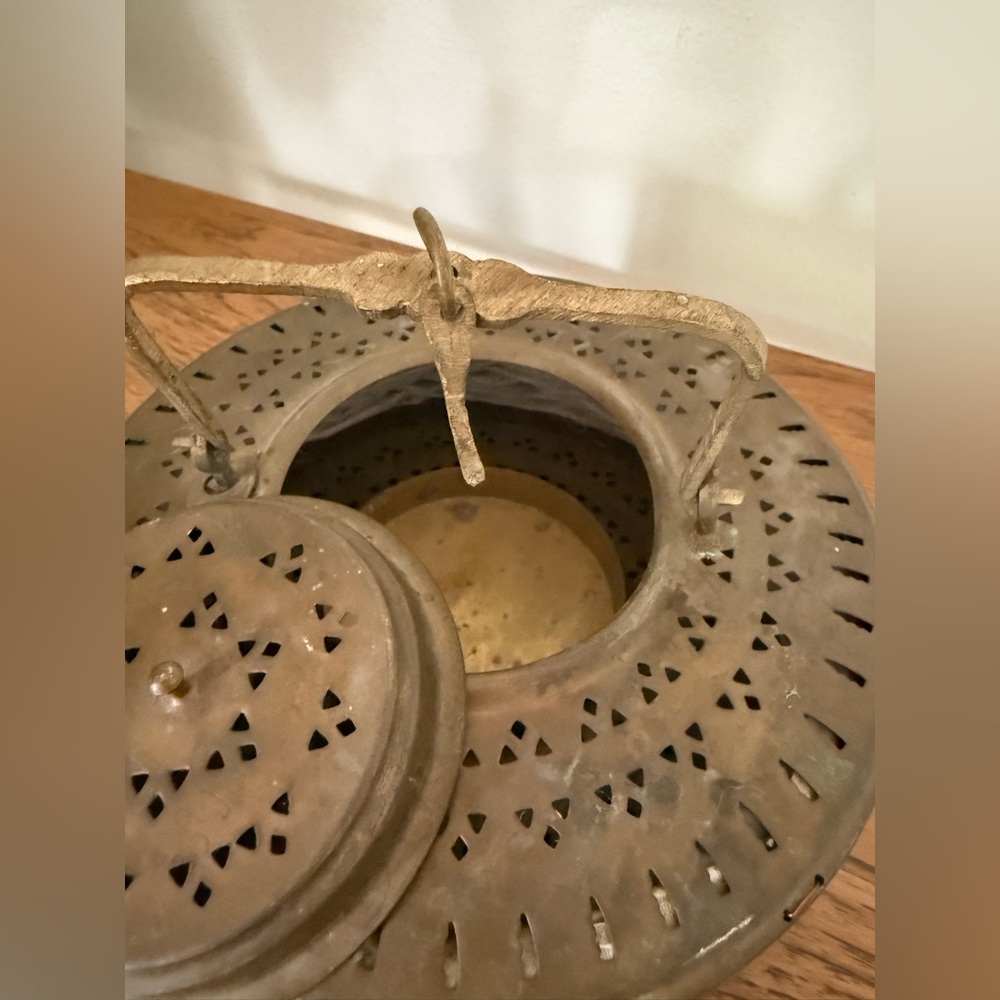 Vintage Brass Lantern Hanging Cutouts - Picture 3 of 9